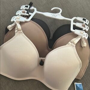 RENE ROFE NO-Wire T-Shirt Bras 3pack 34C NWT